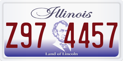 IL license plate Z974457