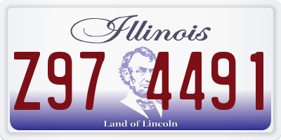 IL license plate Z974491