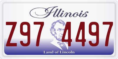 IL license plate Z974497
