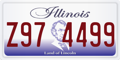 IL license plate Z974499
