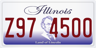 IL license plate Z974500