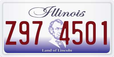 IL license plate Z974501