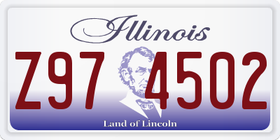IL license plate Z974502