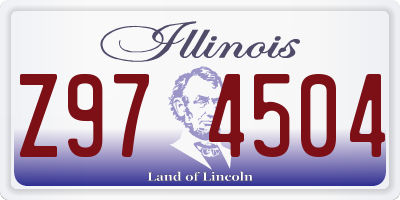 IL license plate Z974504