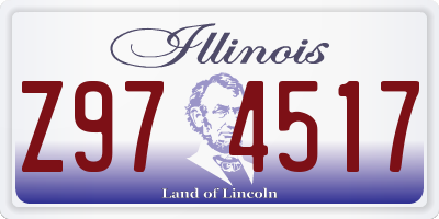 IL license plate Z974517