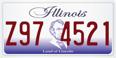 IL license plate Z974521