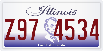 IL license plate Z974534