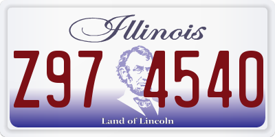 IL license plate Z974540