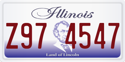 IL license plate Z974547