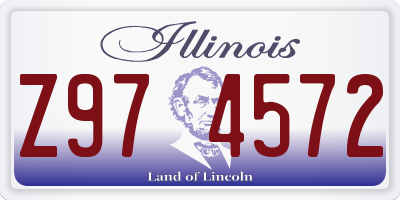 IL license plate Z974572