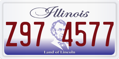 IL license plate Z974577