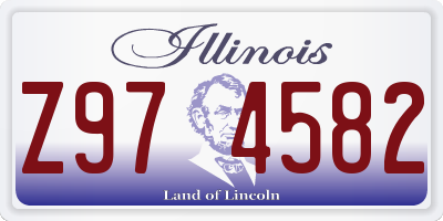 IL license plate Z974582