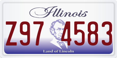 IL license plate Z974583