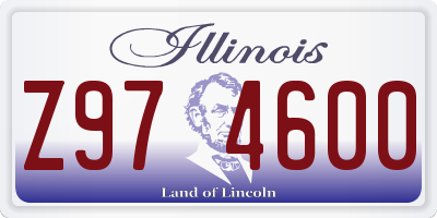 IL license plate Z974600