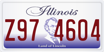 IL license plate Z974604