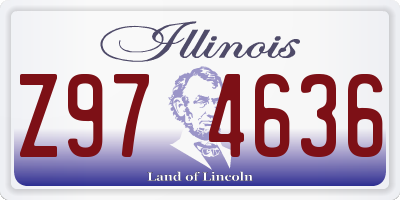 IL license plate Z974636