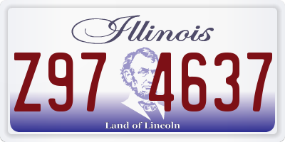 IL license plate Z974637