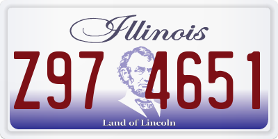 IL license plate Z974651