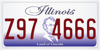 IL license plate Z974666