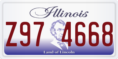 IL license plate Z974668