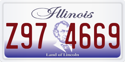 IL license plate Z974669