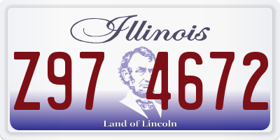 IL license plate Z974672