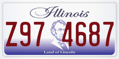 IL license plate Z974687