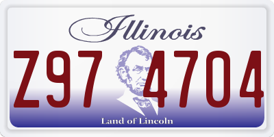 IL license plate Z974704