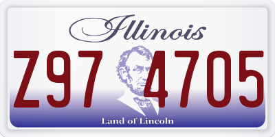 IL license plate Z974705