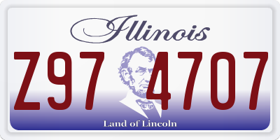 IL license plate Z974707