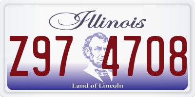 IL license plate Z974708