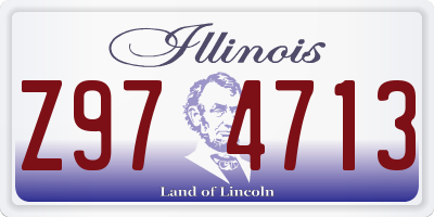 IL license plate Z974713