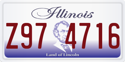 IL license plate Z974716