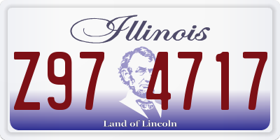 IL license plate Z974717
