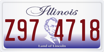 IL license plate Z974718