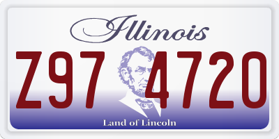 IL license plate Z974720