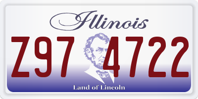 IL license plate Z974722