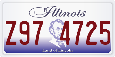 IL license plate Z974725