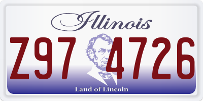 IL license plate Z974726