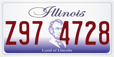 IL license plate Z974728