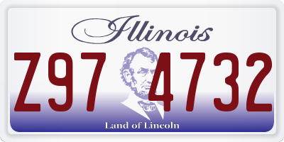 IL license plate Z974732
