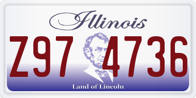 IL license plate Z974736