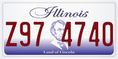 IL license plate Z974740