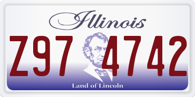 IL license plate Z974742