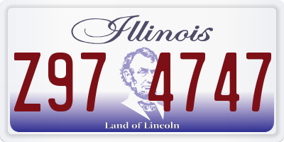 IL license plate Z974747