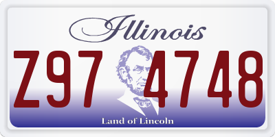 IL license plate Z974748