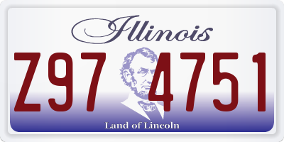 IL license plate Z974751