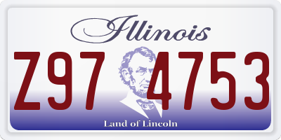 IL license plate Z974753