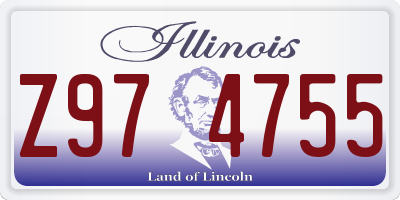IL license plate Z974755