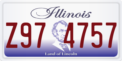 IL license plate Z974757
